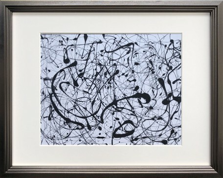 ジャクソン・ポロック Jackson Pollock 「Number 14: Gray」 額付き　アートポスター モダンアート 現代アート