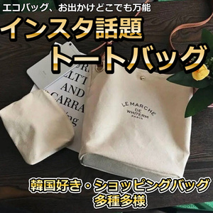 数量限定 韓国カジュアル キャンバスバッグ ショルダーバッグ アメリカ、イギリス、韓国若者人気3万個以上売り上げたトートバッグ