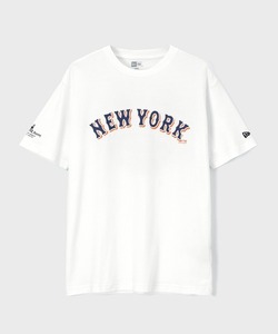 ◆サイコバニー◆Lサイズ◆New York Mets×New Era×Psycho Bunny プリントTシャツ◆白◆半袖Tシャツ◆新品タグ付き◆ポロラルフローレン◆