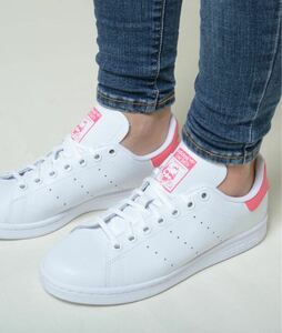 STAN SMITH J アディダス スタンスミス J ホワイト レディース ピンク