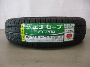 ≪未使用/保管品≫DUNLOP エナセーブ EC204 155/65R14 2019年16週 タイヤ 1本[H102-14388]