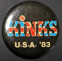 The Kinks-U.S.A.'83★米ヴィンテージ・ピンバッジ_画像1