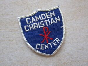 ビンテージ CAMDEN CHRISTIAN CENTER 教会 ロゴ プリント ワッペン/企業 パッチ 刺繍 USA 古着 アメリカ 524