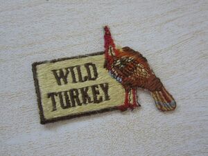WILD TURKEY wild *ta- ключ Bourbon виски America упаковка птица sake Logo нашивка / patch вышивка custom б/у одежда предприятие ①527