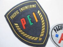 【２枚セット】PEI PACIFIC ENGINEERING ビル管理 企業 ロゴ ワッペン/ビンテージ パッチ 刺繍 USA 古着 アメリカ アメカジ 530_画像2