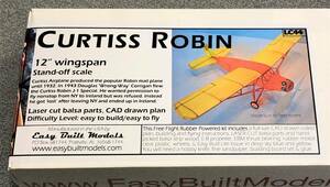 【ゴム動力ピーナッツ機】Easy Built製Curtiss Robin（L/C仕様）（翼長：12”＝305ｍｍ）・・・残り1