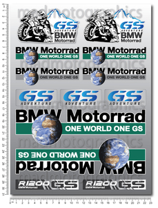 送料無料 BMW R1200GS motorcycle Decal Sticker ステッカー シール バイク デカール 23cm x31cm