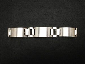 腕時計ベルト　メーカー不明　金属　シルバー　ステンレス (22_221_2)