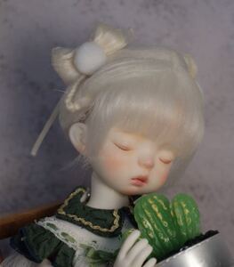 ドール ウィッグ BJD 人形 1/8 ob11 編み込み クリーム