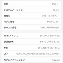 θ【Bランク】Apple au 【SIMロック解除済み】 iPad（第7世代） Cellular 128GB ゴールド MW6G2J/A 〇判定 本体のみ S74787847825_画像7