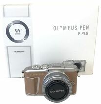 θ【動作確認済/美品】OLYMPUS/オリンパス PEN E-PL9 EZ ダブルズームキット ブラウン デジタルカメラ 箱/レンズ/バッテリー S71441665405_画像1