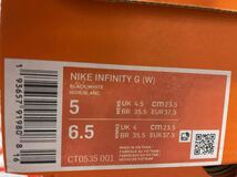 【送料無料】【新品】23.5㎝ Nike Infinity G Golf Shoe (Wide) ナイキ インフィニティ G ゴルフシューズ (ワイド) ブラック/ホワイト 黒白_画像7