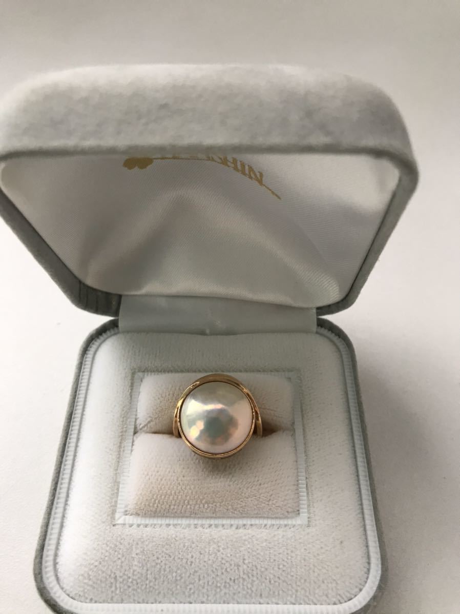 最安値で coeur 天然マベパールリング6.1gサイズ15 pearl ring/ リング