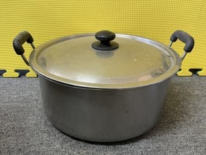 ◇C34◇◇21CM◇両手鍋◇深型鍋◇寸胴鍋◇蓋なあり◇アルミ製◇調理器具◇厨房機器◇飲食店◇