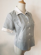 ※Bランク※【中古】FOLK_9号_オーバーブラウス/FB7068/半袖シャツ/フォーク/かわいいOL会社制服/おしゃれ事務服_画像5