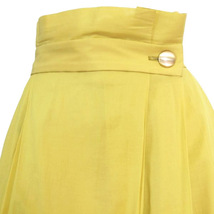 新品同様/アンタイトル UNTITLED ロングスカート 小さいサイズ 表記1号 7号 S相当 黄色 薄手 きれいめ シンプル 春 夏 ボトムス レディース_画像2