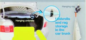 これは便利 アンブレラホルダー トランク内の傘の収納 便利グッズ カー用品 アクセサリー 車内 車 整理整頓 フック トヨタ ダイハツ スズキ