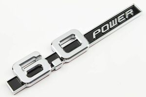 ベンツ風 6.0power エンブレム 6L 6000cc 高級感抜群 ハッタリにも フェンダー リア トランク フロントグリル 車 欧州車 ラグジュアリー