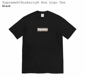 Supreme 22SS Burberry Box Logo Tee Black M 国内正規店購入 新品未使用 シュプリーム バーバリー ボックス ロゴ Tシャツ 未使用