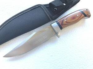 【新品 送料無料】Columbia Saber SB68 シースナイフ 3Cr13 ウッドハンドル アウトドアナイフ