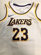 BF37)Nike Los Angeles Lakers LeBron James 23 タンクトップ ゲームシャツ/ロサンゼルス・レイカーズ /レブロン・ジェームズ/白/S/正規_画像2