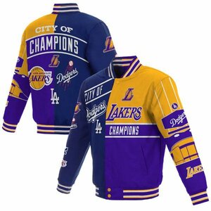 BD88)JH DESIGN Los Angeles Champions City LAKERS×DODGERSジャケット/NBA/MLB/スタジャン/レイカーズ/ドジャーズ/M