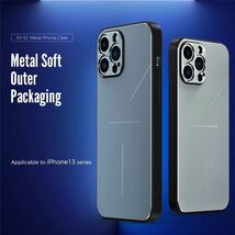 最高級 アルミニウム合金 iPhone ケース シリコン 軽量 カメラレンズ保護 ブラック 黒 iPhone 13_画像7