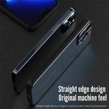 最高級 アルミニウム合金 iPhone ケース シリコン 軽量 カメラレンズ保護 ブラック 黒 iPhone 13ProMAX_画像5