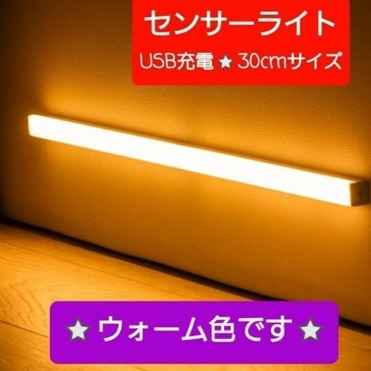 最新♪LEDライト１本センサーライトLED　人感　USB充電　モーションセンサー