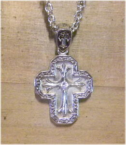 ST-221[12000 jpy ~] silver * zirconia * Cross * pendant 