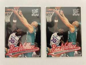 NBAカード　ベン・ウォーレス　BEN WALLACE FLEER ULTRA FLEER’96-‘97【Rookieカード】　×２枚　(※同じカード２枚です)