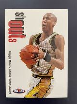 NBAカード　レジー・ミラー　REGGIE MILLER 　　SKYBOX NBA HOOPS’98-‘99 Shouts 【19 of 30 SD】※インサートカード_画像1