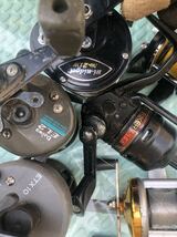 1円~ スピニングリール SHIMANO US-3 OLYMPIC LET’S GO MIDGET DAIWA 7250RLA CORONET RYOBI 釣りリール　20台　まとめ　回転OK 動作OK 1_画像4