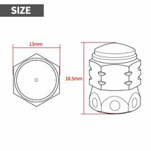 エアバルブキャップ タイヤ バルブキャップ 2個入り ステップホール ステンレス製 シルバー TH0511_画像3