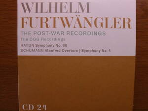 ハイドン：交響曲第88番　シューマン：マンフレッド序曲、交響曲第4番　フルトヴェングラー