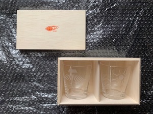 非売品 限定 BEAMS 木箱入り 日の出 富士山 モチーフ オリジナル 切子 グラス SET 新品未使用 即発送可 他多数出品中