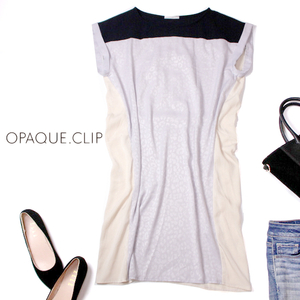 ☆☆ 美品 (株)ワールド OPAQUE.CLIP オぺークドットクリップ ☆☆ 可愛いレオパード柄 とろみワンピース L 春 夏 21C08