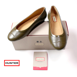 ** unused regular price 14000 jpy HUNTER Hunter ** ORIGINAL TOUR BALLERINA GLOSS UK3 JPN22cm rain shoes 