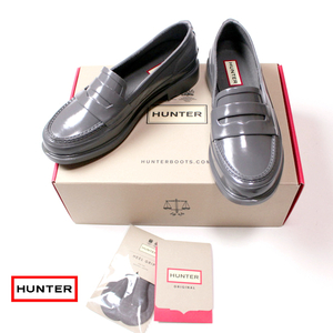 ☆☆ 未使用 定価15000円 HUNTER ハンター ☆☆ ORIGINAL PENNY LOAFER UK3 JPN22cm ペニーローファー レインシューズ