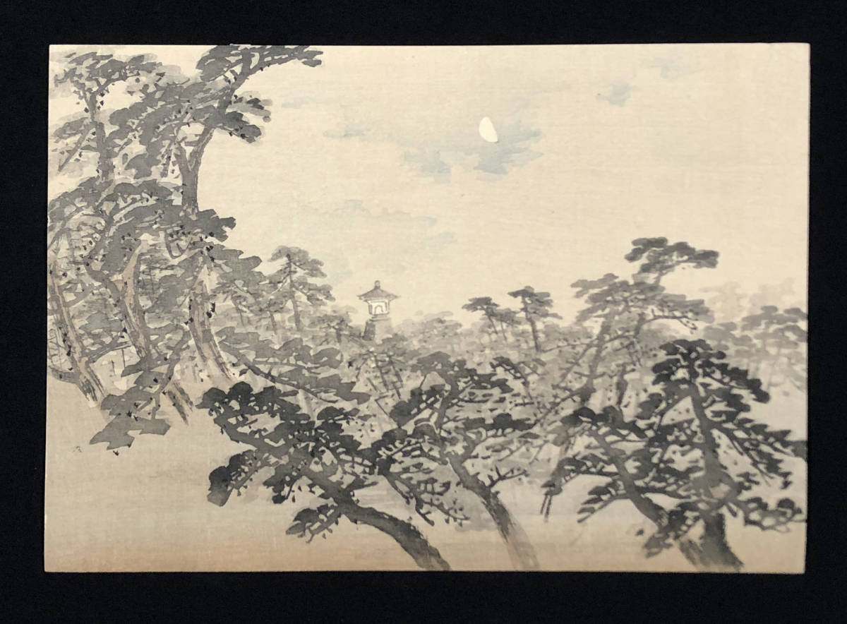 ●Woodblock print ●``Evening view of Sumiyoshiura'' 1 piece Osaka landscape painting ●Ukiyo-e Japanese painting Painting Interior, artwork, print, woodblock print