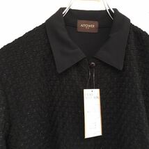【新品・タグ付き】　AITOWER BIS　変形　奇抜　半袖ポロシャツ　ブラック　レディース　Mサイズ　日本製_画像4