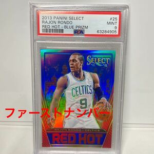 【 PSA 9 】ファーストナンバー Rajon Rondo 1/49 Red Hot 2013-14 Panini NBA Select