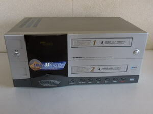 ジャンク 通電可 Shintom シントム ビデオカセットレコーダー DDV8000 01年製 Hi-Fi STEREO DOUBLE DECK VIDEO CASSETTE RECORDER