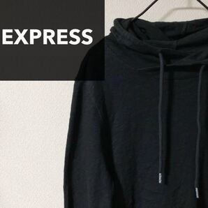 EXPRESS エクスプレス　ネップニット クルーネック フーディ　日本サイズM相当　アメリカ　日本未入荷