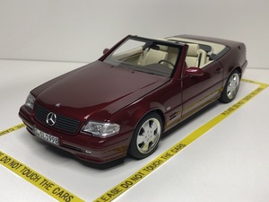 norev 1/18 Mercedes Benz 500 SL (R129) 1998-2001 amber red Mercedes Benz Norev dealer limitated model 