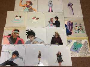  cell picture 14 sheets various set Fushigi Yuugi new Lupin III Flame of Recca L hazard Devilman Lady . is for s punk other 