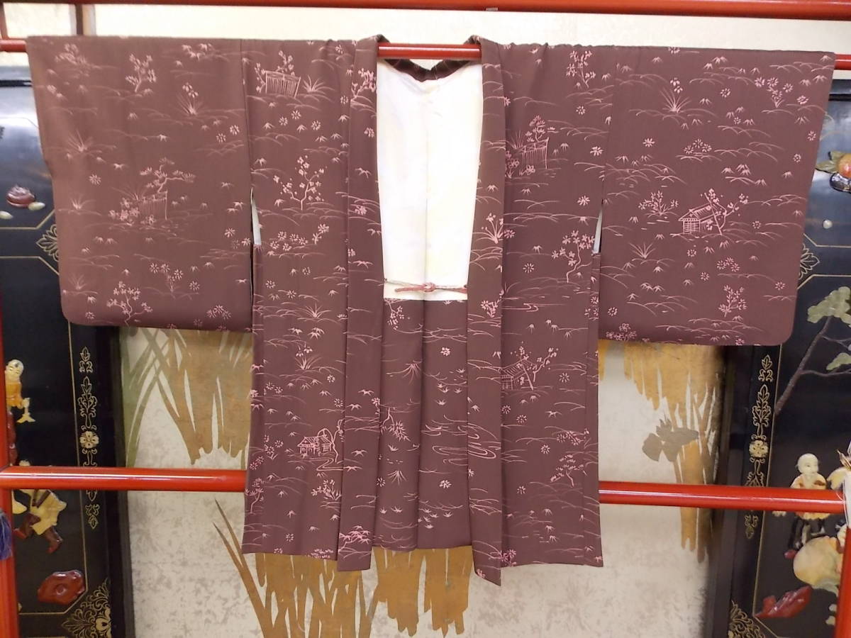 Kimono ahora y pasado 3417 Colección Haori Seda pura Ichikoshi Aya Pintura a mano, moda, kimono de mujer, kimono, abrigo, Llegada en camino