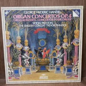 【LP×2】UK盤 - Simon Preston, The English Concert, Trevor Pinnock Handel - Organ Concertos Op.4 - 413 465-1 - *17