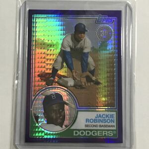 [Jackie Robinson]Refractor Parallel(Blue Wave/75)1983 Chrome Promo(146)[2018 Topps MLB Update Silver Pack Series3]Brooklyn Dodgers