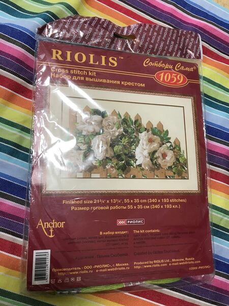 Riols クロスステッチキット ホワイトローズ